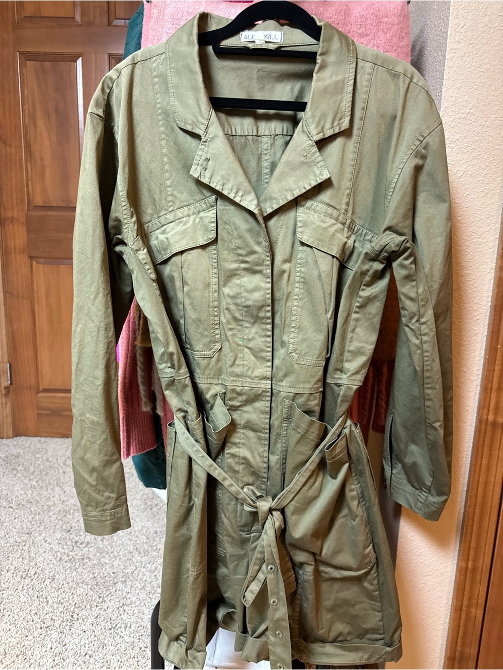 Alex Mill Olive Utility Jumpsuit Romper